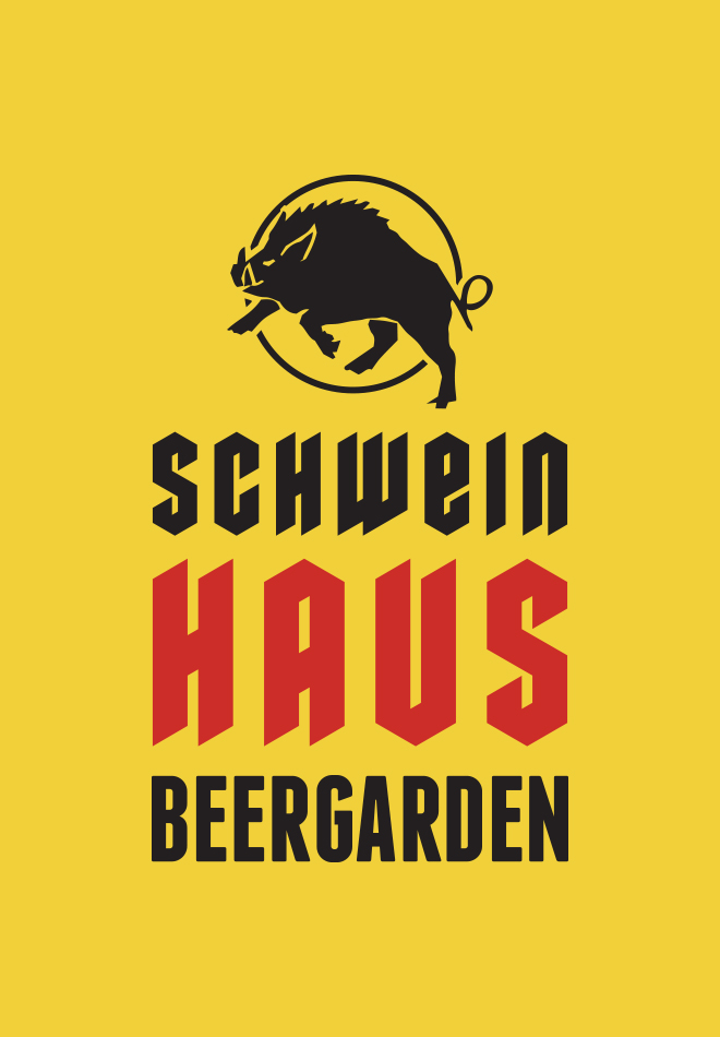 Schweinhaus Beergarden logo with boar.